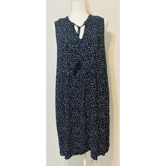 Old Navy Women Size L Tall Sleeveless Animal Print Tasseled Dress Boho Everyday - Picture 1 of 10